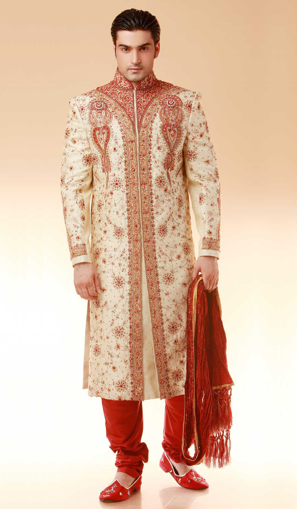 Click image for larger version

Name:	Cream-Red-Brocade-Embroidered-Designer-Wedding-Sherwani.jpg
Views:	1
Size:	399.1 KB
ID:	1319331